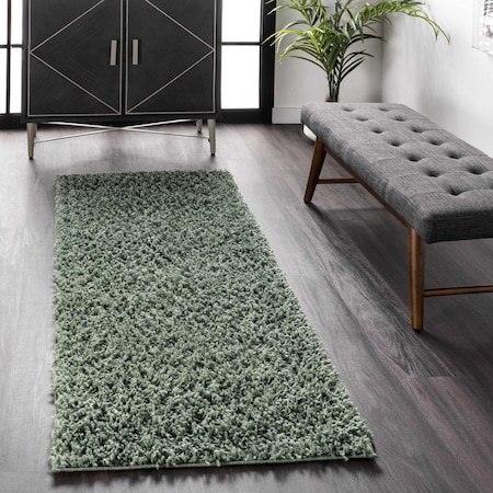 Nuloom Kara Solid Shag Area Rug 2ft 8in x 8ft KKBX01G-2808
